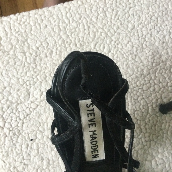 Steve Madden Danzel Birdcage Pump Black Leather - Sz 8 - Picture 13 of 15